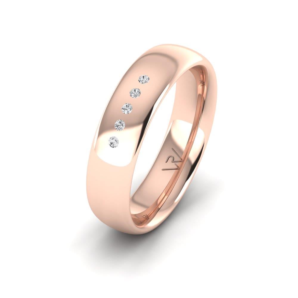 Purehearts Rose Altın Zirkon Taşlı Kadın Alyans