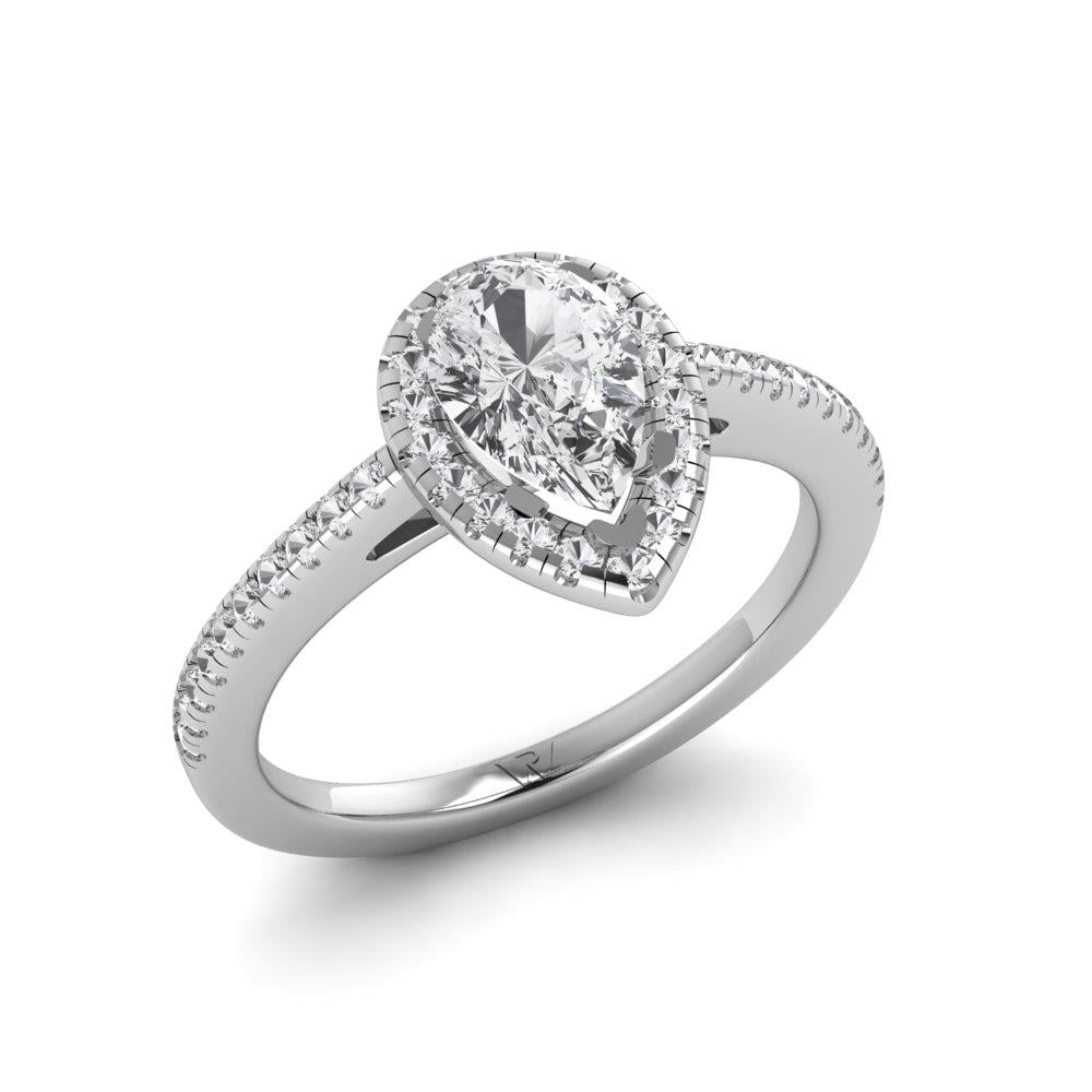 Solitaires Aimée Argent Rhodié Blanc Oxyde de zirconium 1.30 ct