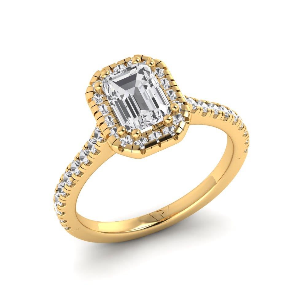 Solitaires Elixir Or Jaune Oxyde de zirconium 1.60 ct