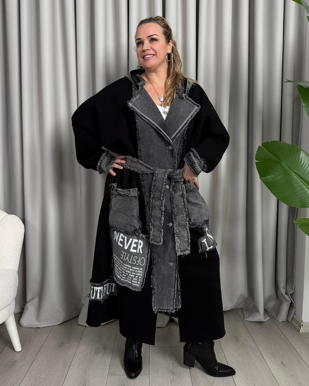 Amanda Tasarım Kaban Siyah