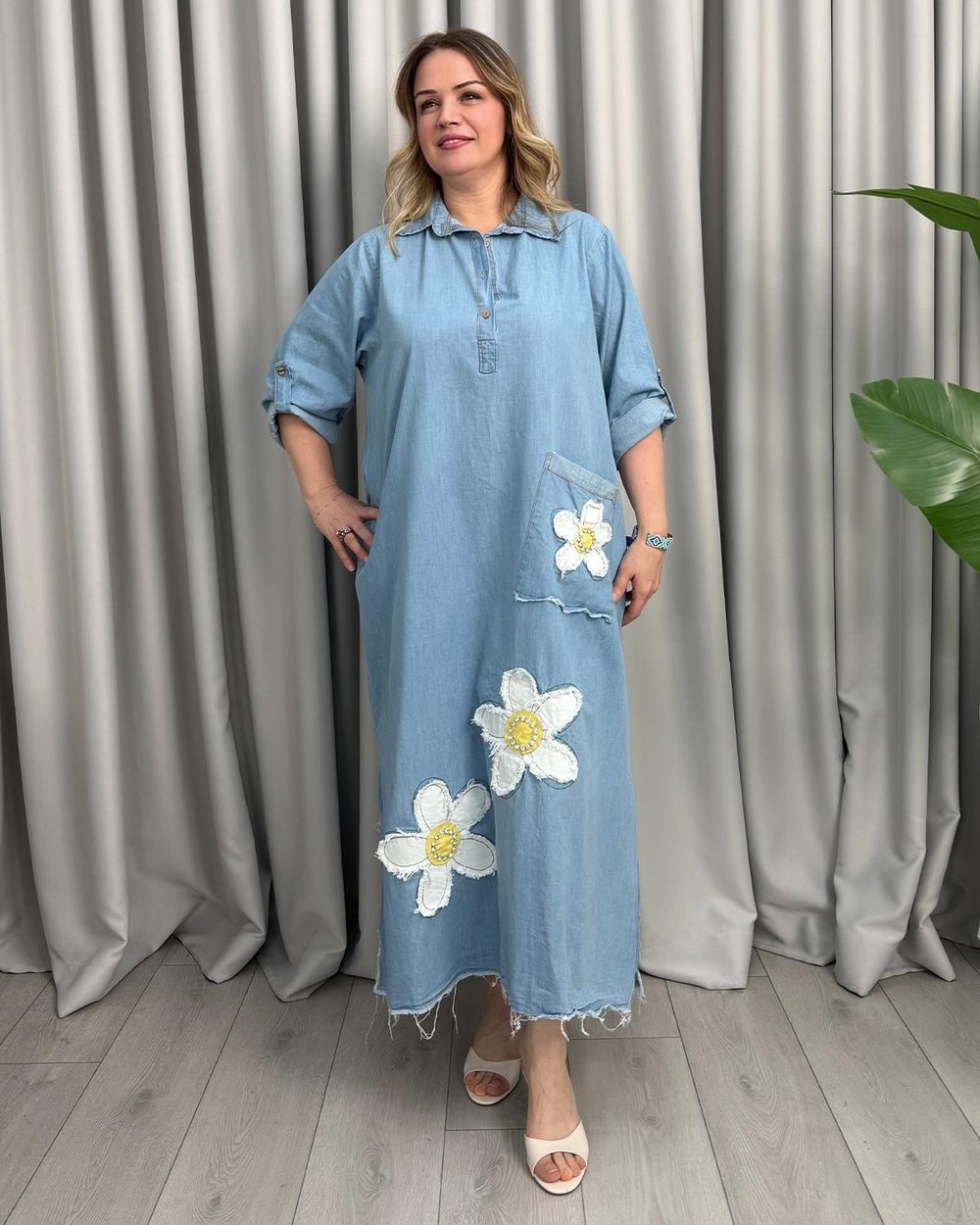 Daisy Denim Elbise