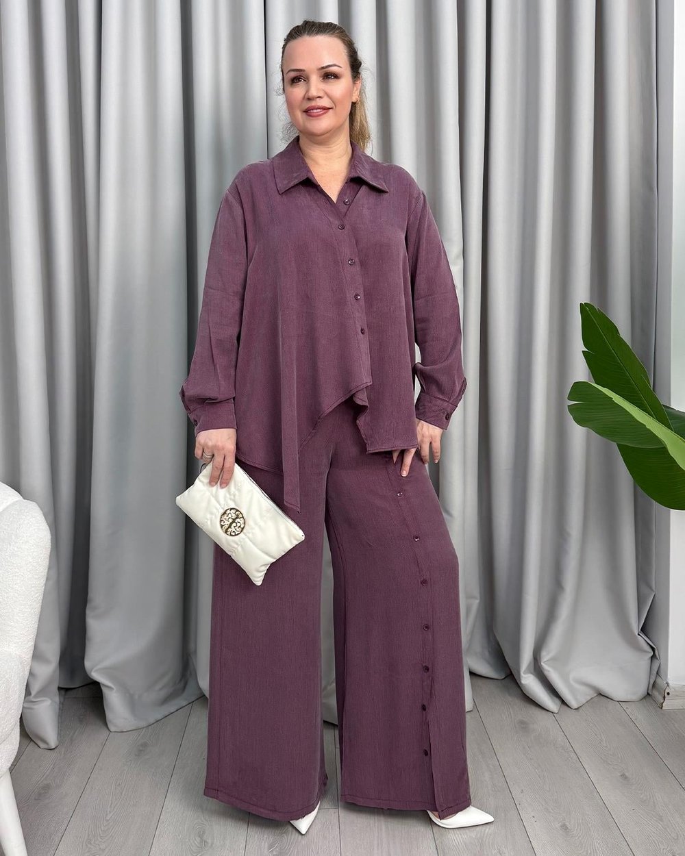 Elenora Tasarım Takım Bordo