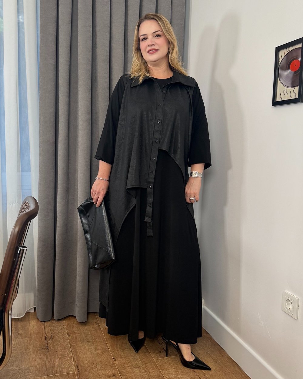 İvana Yelekli Elbise Siyah