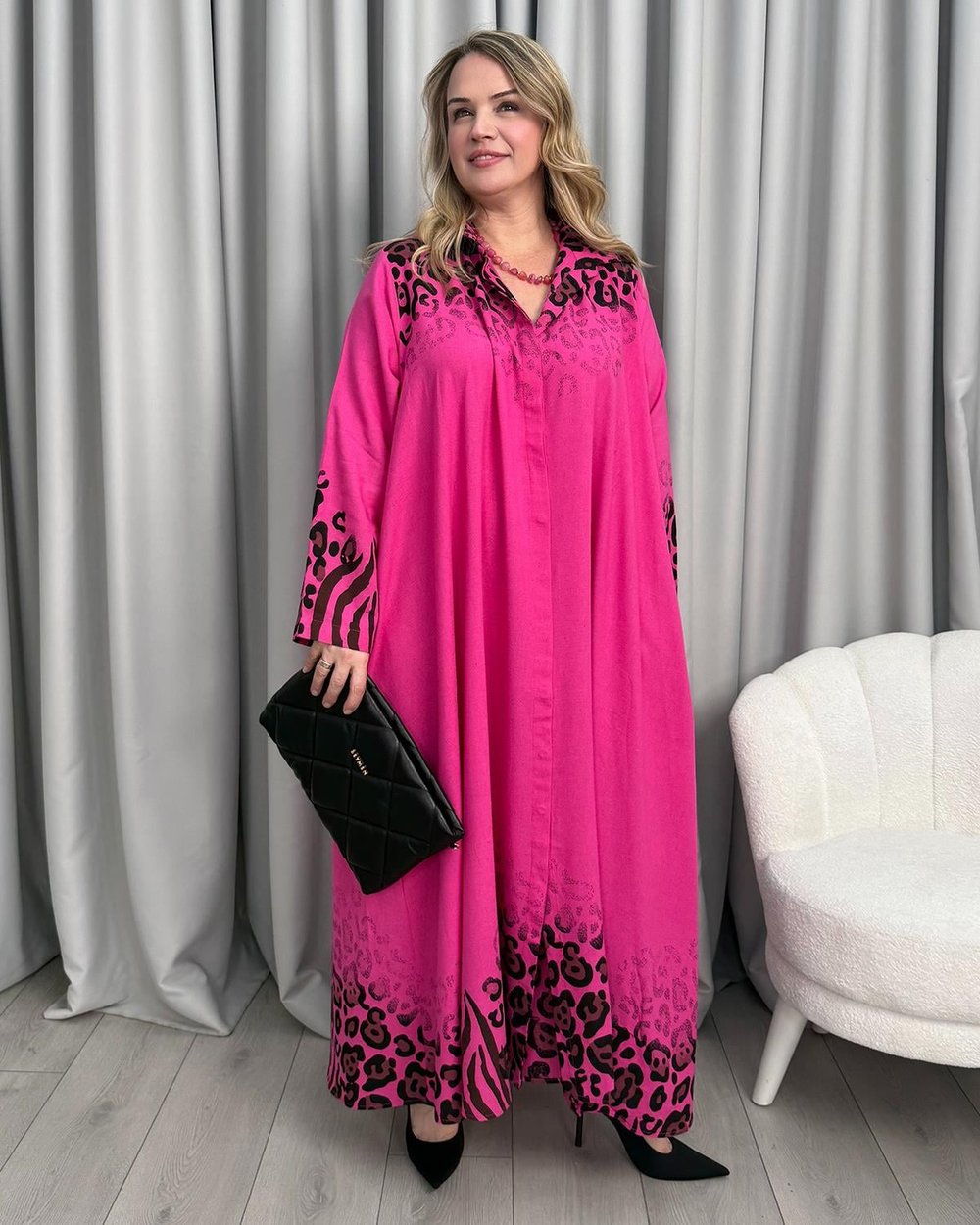 Lena Keten Elbise Pembe