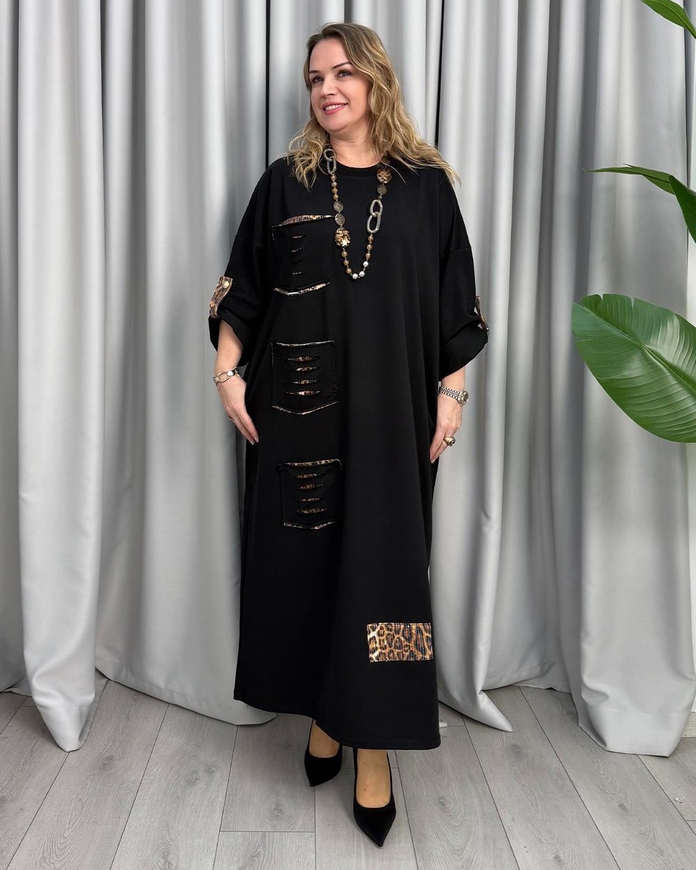 Leyli Tasarım Elbise Siyah