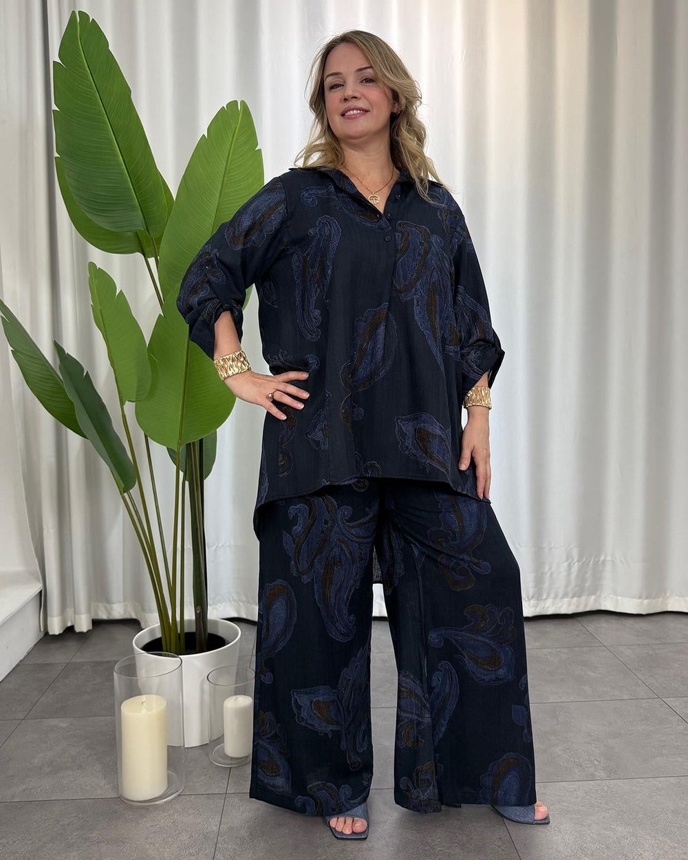 Margarita Keten Takım Lacivert
