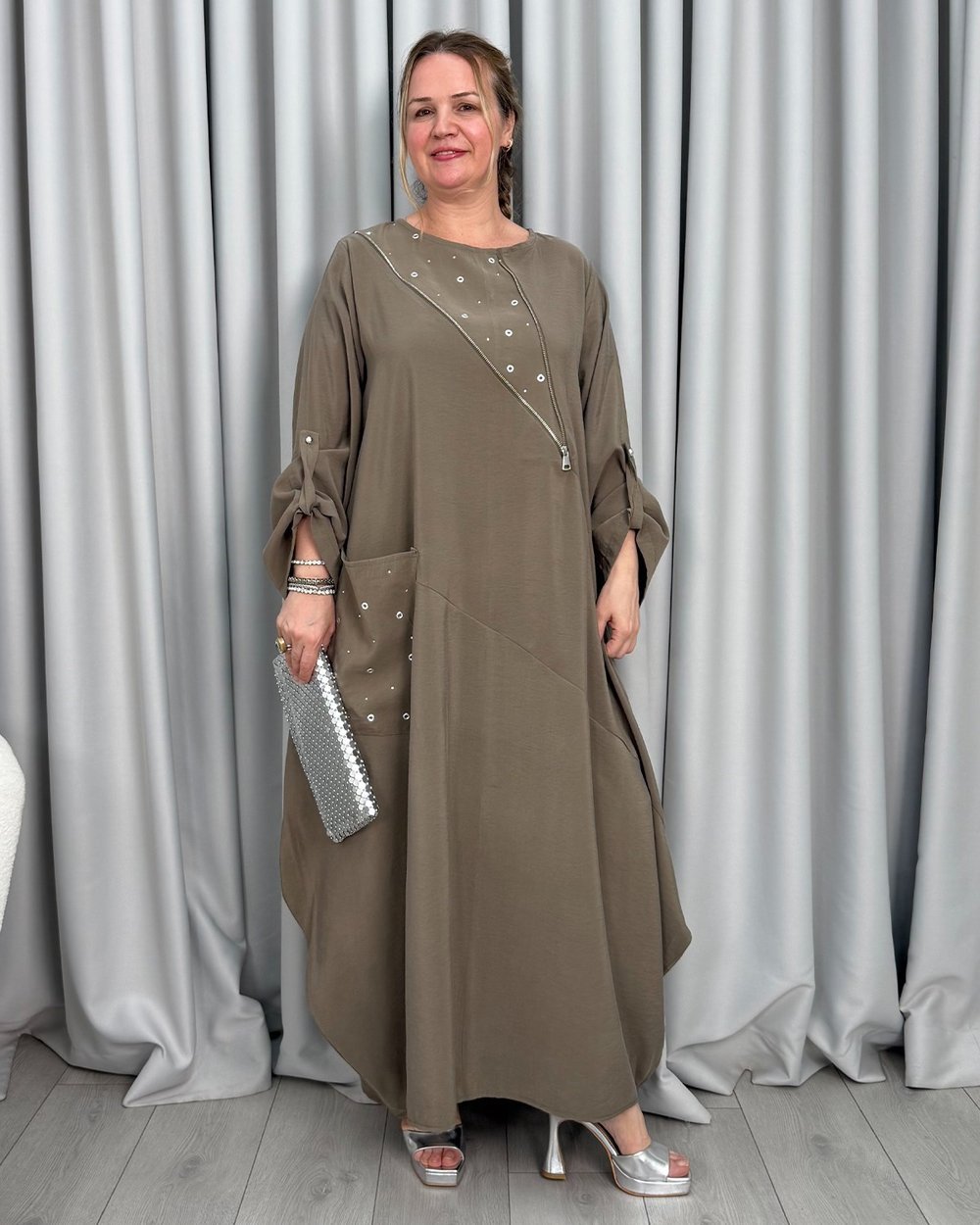 Maria Tasarım Elbise Yeşil