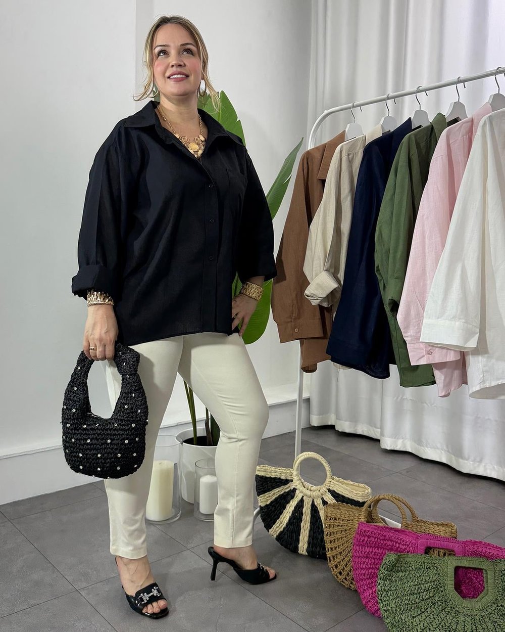 Melina Oversize Gömlek Siyah