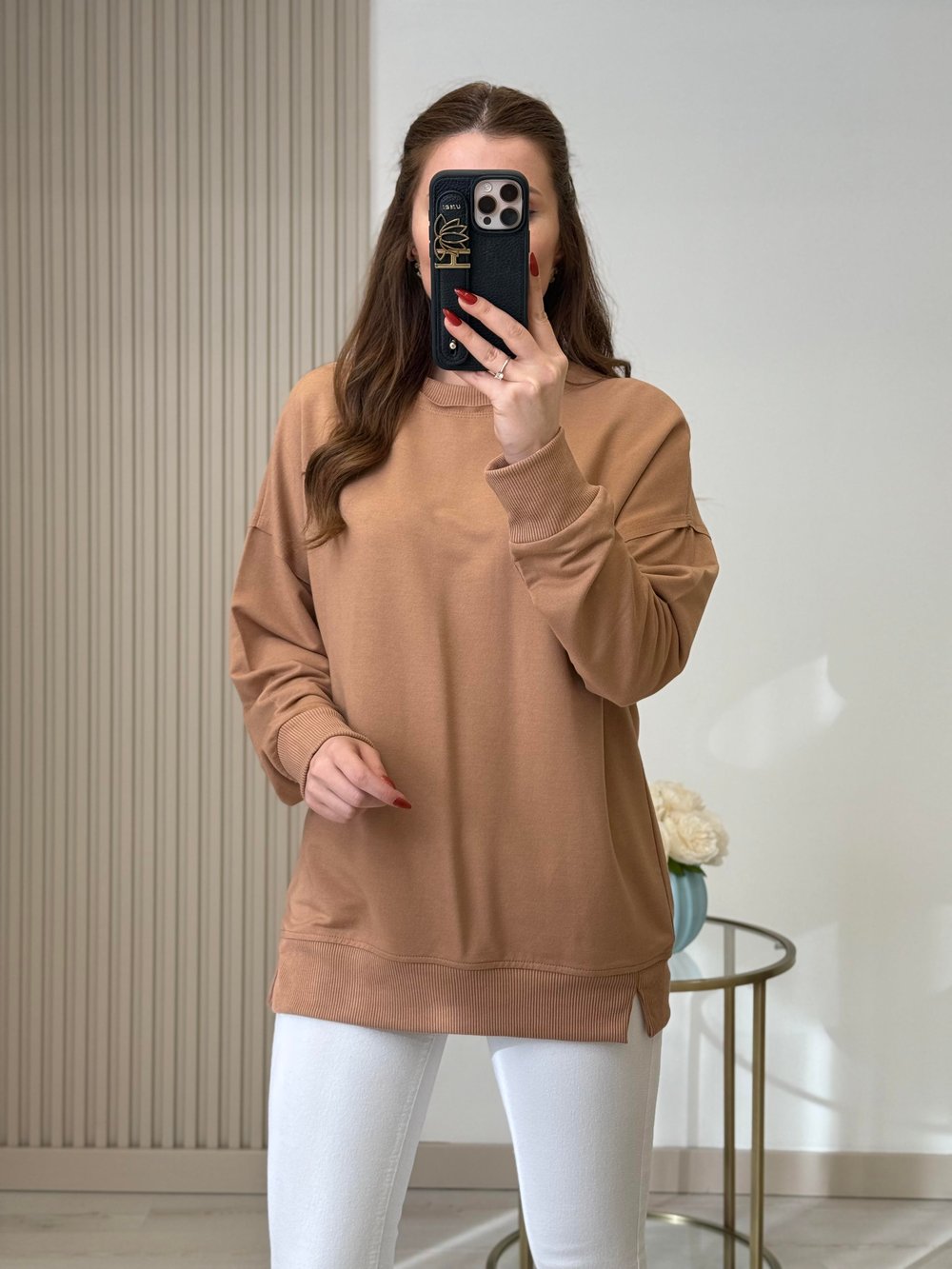 Basıc Sweatshirt Bisküvi