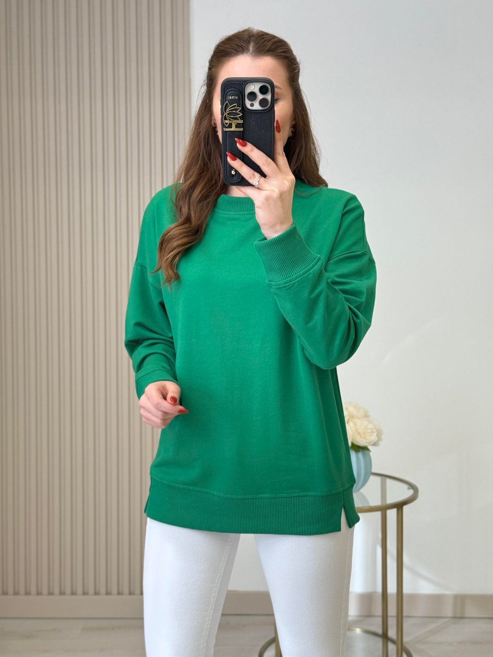 Basıc Sweatshirt Yeşil