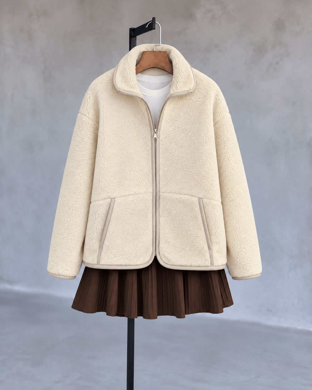 Ekru Polar Sweatshirt