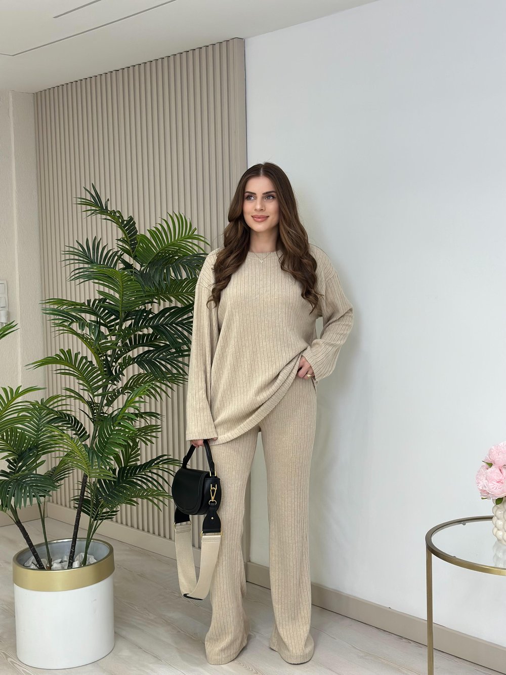 Fitilli Yumoş Takım Bej