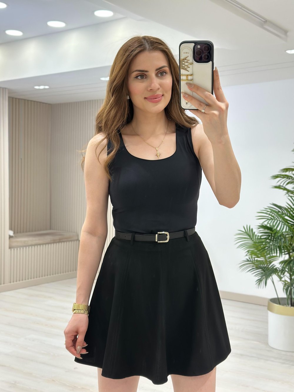 Kalın Askılı Marka Model Atlet Siyah