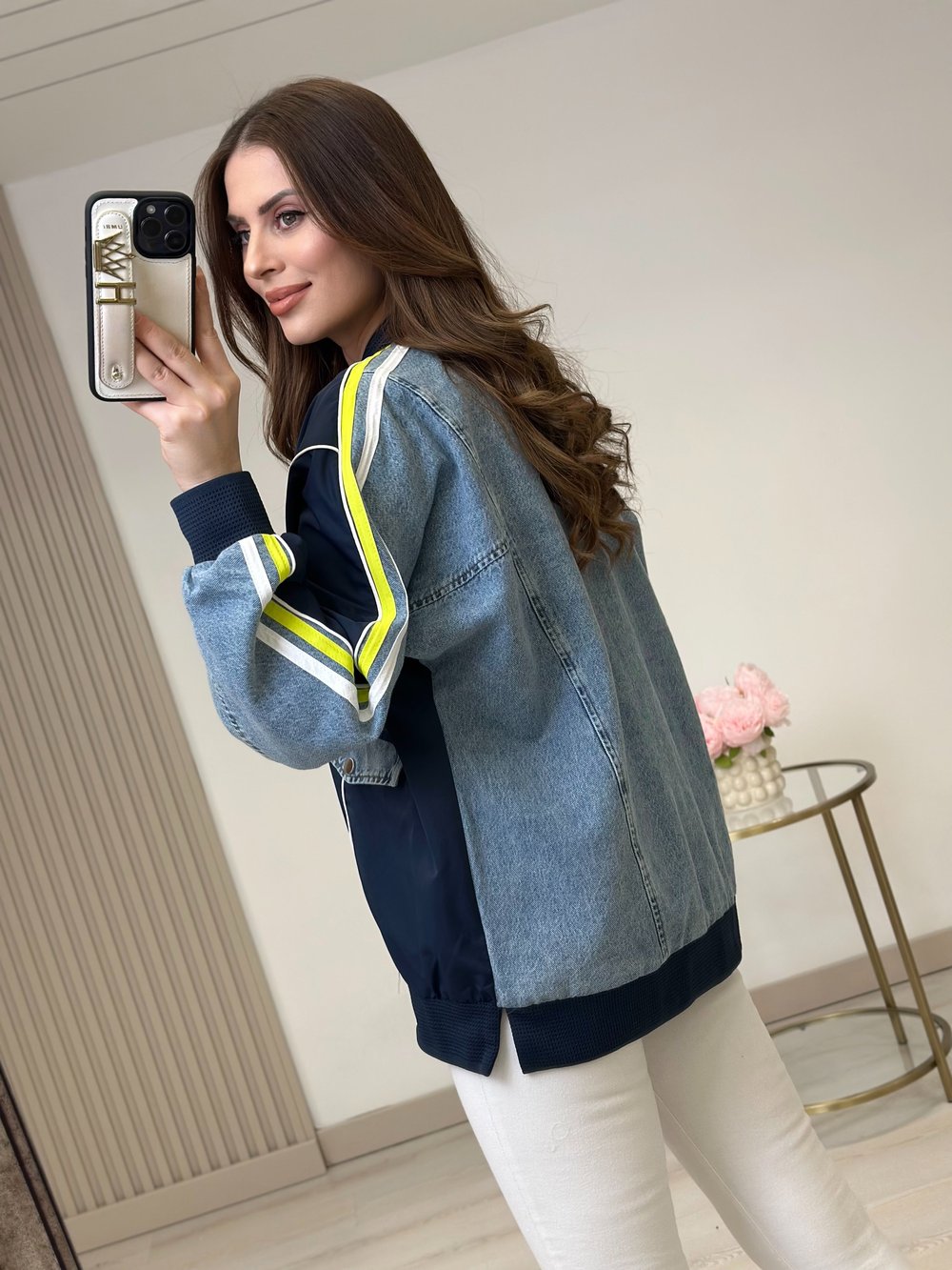 Kot Detaylı Lacivert Yağmurluk