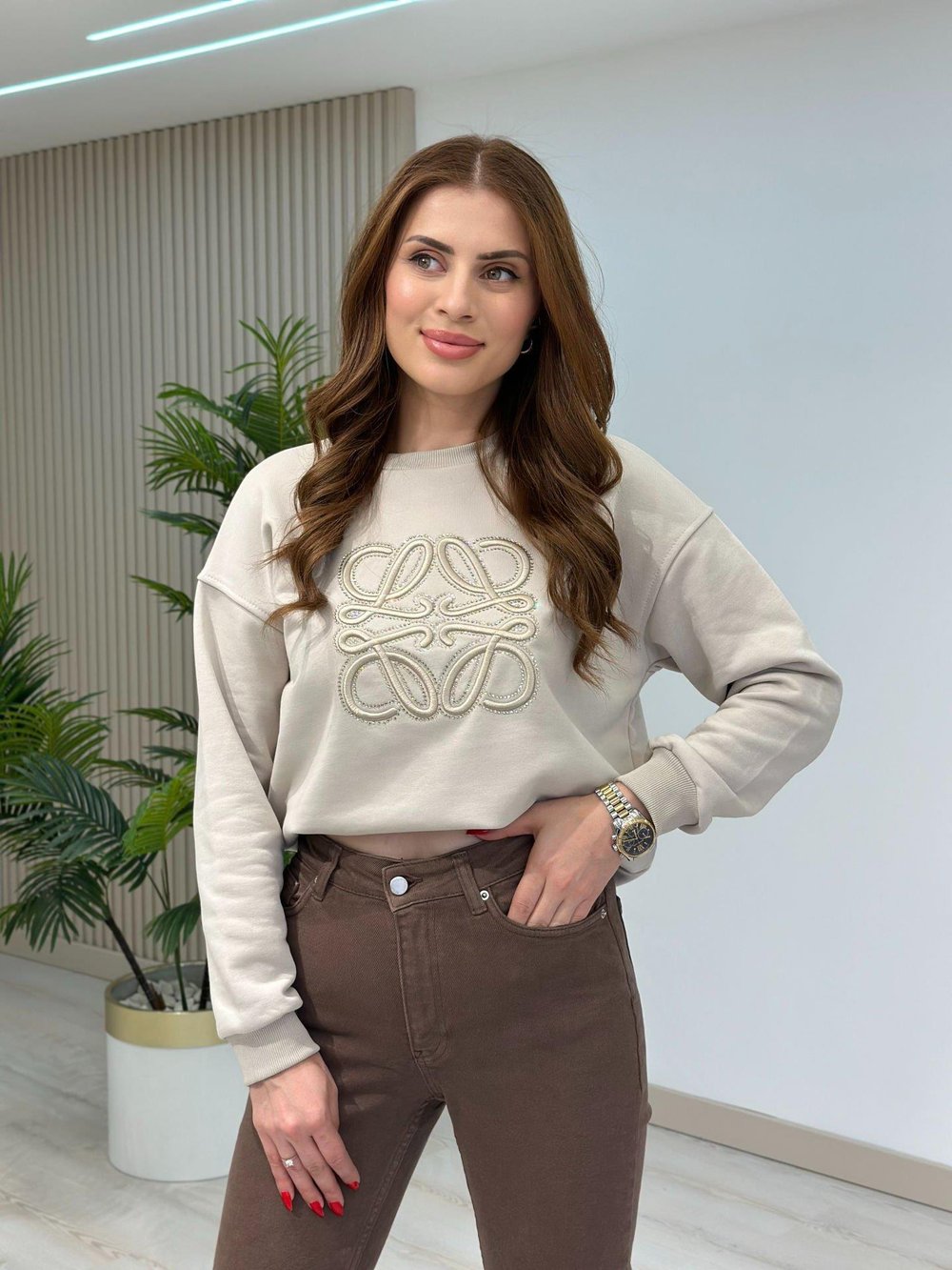 Marka Model Kesik Paça Mom Jean Kahve Melbourne