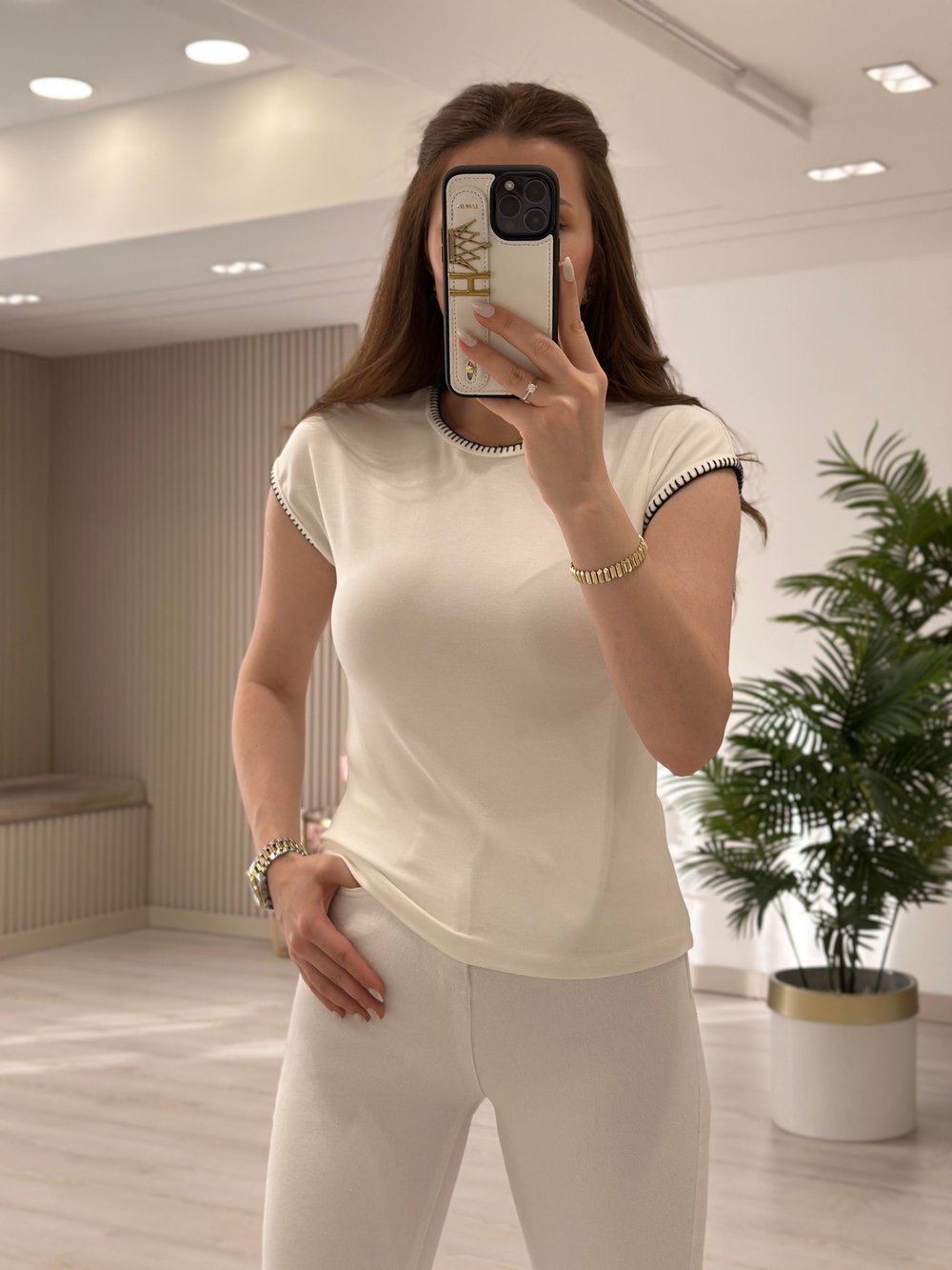 Mass Modal Kumaş Tshirt Beyaz