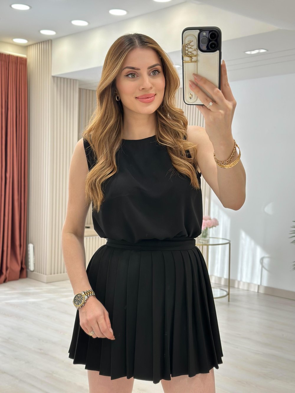 Sıfır Kol Rahat Kalıp Basıc Bluz Siyah