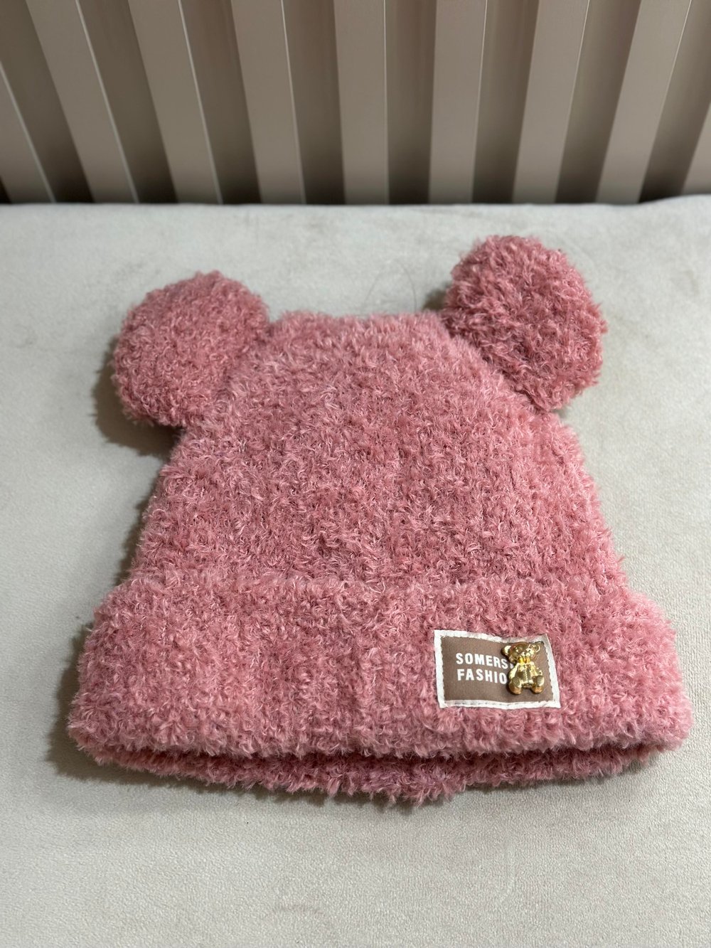 Teddy Kulaklı Pembe Bere