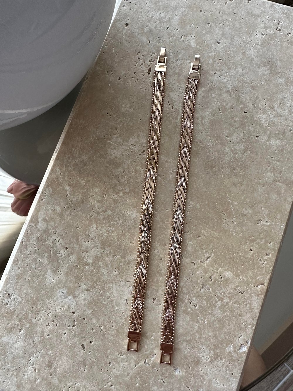 Xupıng Hasır Rose Gold İnce Bileklik 