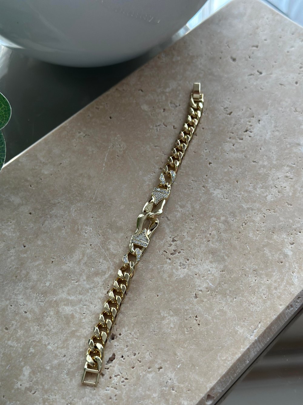 Xupıng Lale Kalın Bileklik Gold