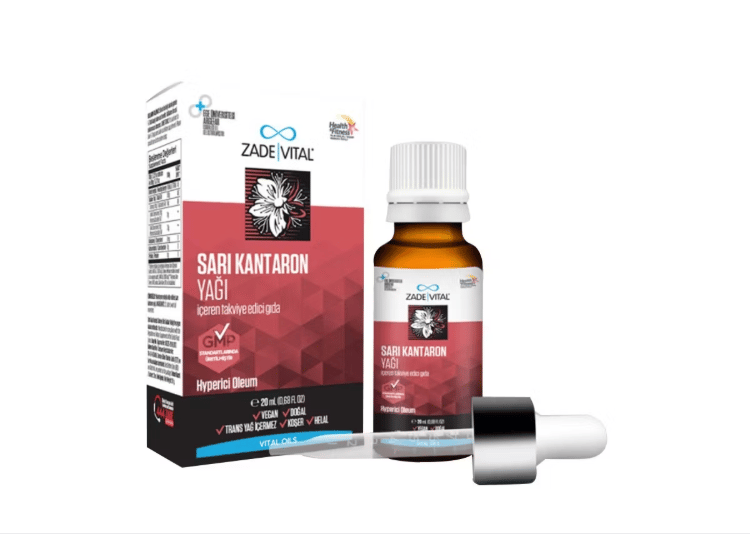 Zade Vital Sarı Kantaron Yağı İçeren 20 ml Takviye Edici Gıda