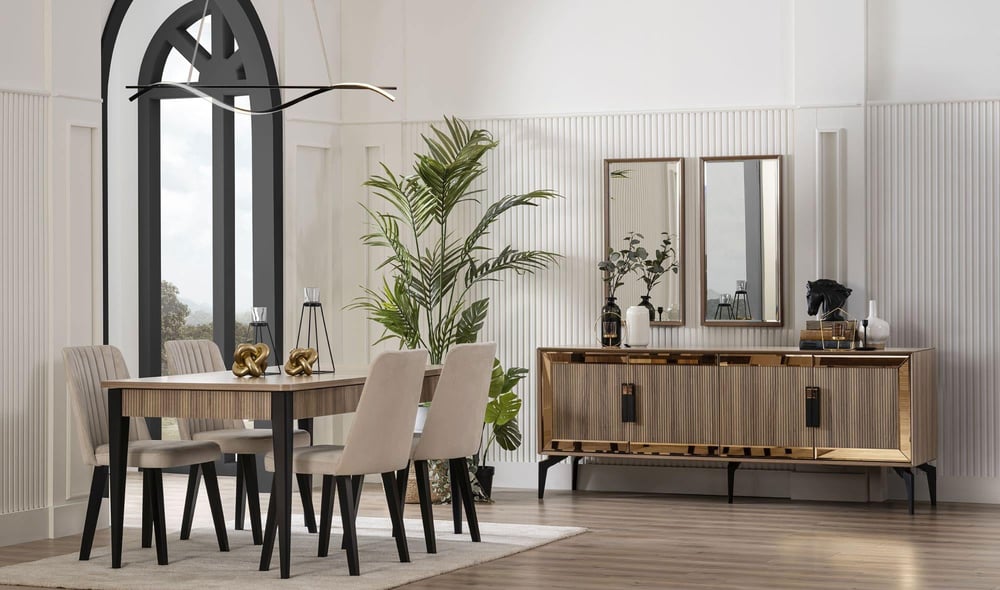 Luna Ceviz Yemek Odası Takımı
