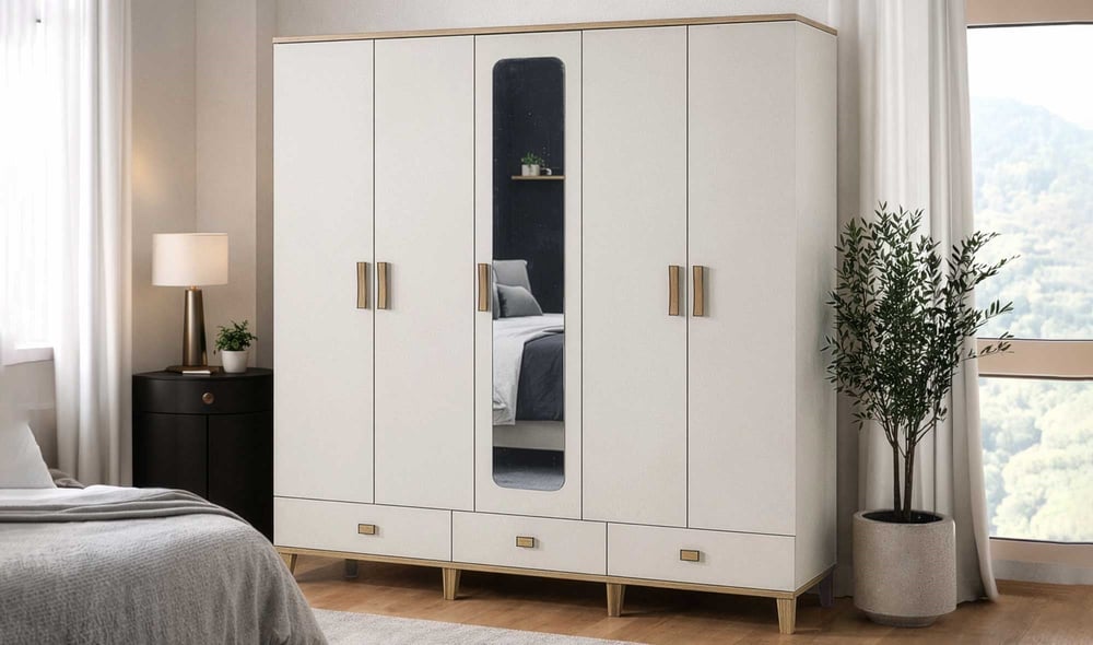 New Bohem 5 Kapılı Gardırop