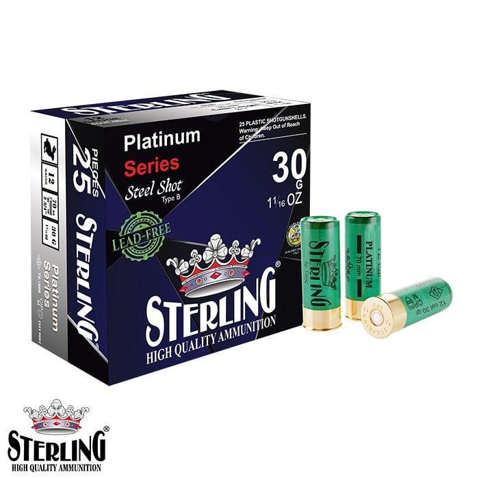 STERLING 12 Cal. Platinum Steel 30 G. No:7 Fişek