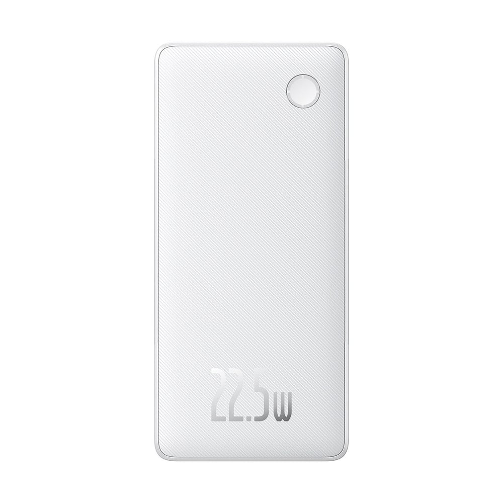 Baseus Airpow Lite 10.000mAh 22.5W PD 4 Çıkışlı Dahili USB-C ve Lightning Çift Kablolu Hızlı Şarj Powerbank - Beyaz