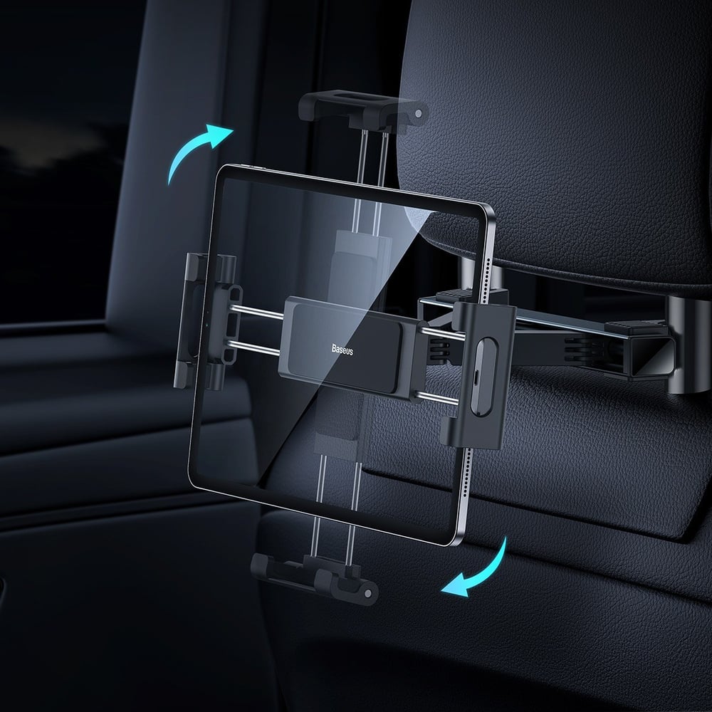 Baseus JoyRide Pro 360° Dönebilir Arka Koltuk Başlığına Monte Araç İçi Telefon Tutucu - Siyah