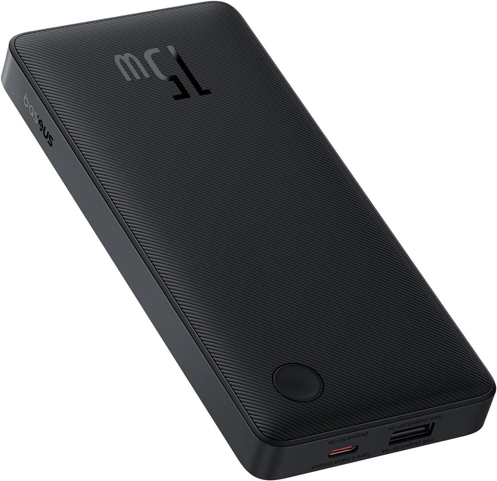 BASEUS Airpow Lite Power 10.000mAh 15W Taşınabilir Şarj Cihazı - Siyah