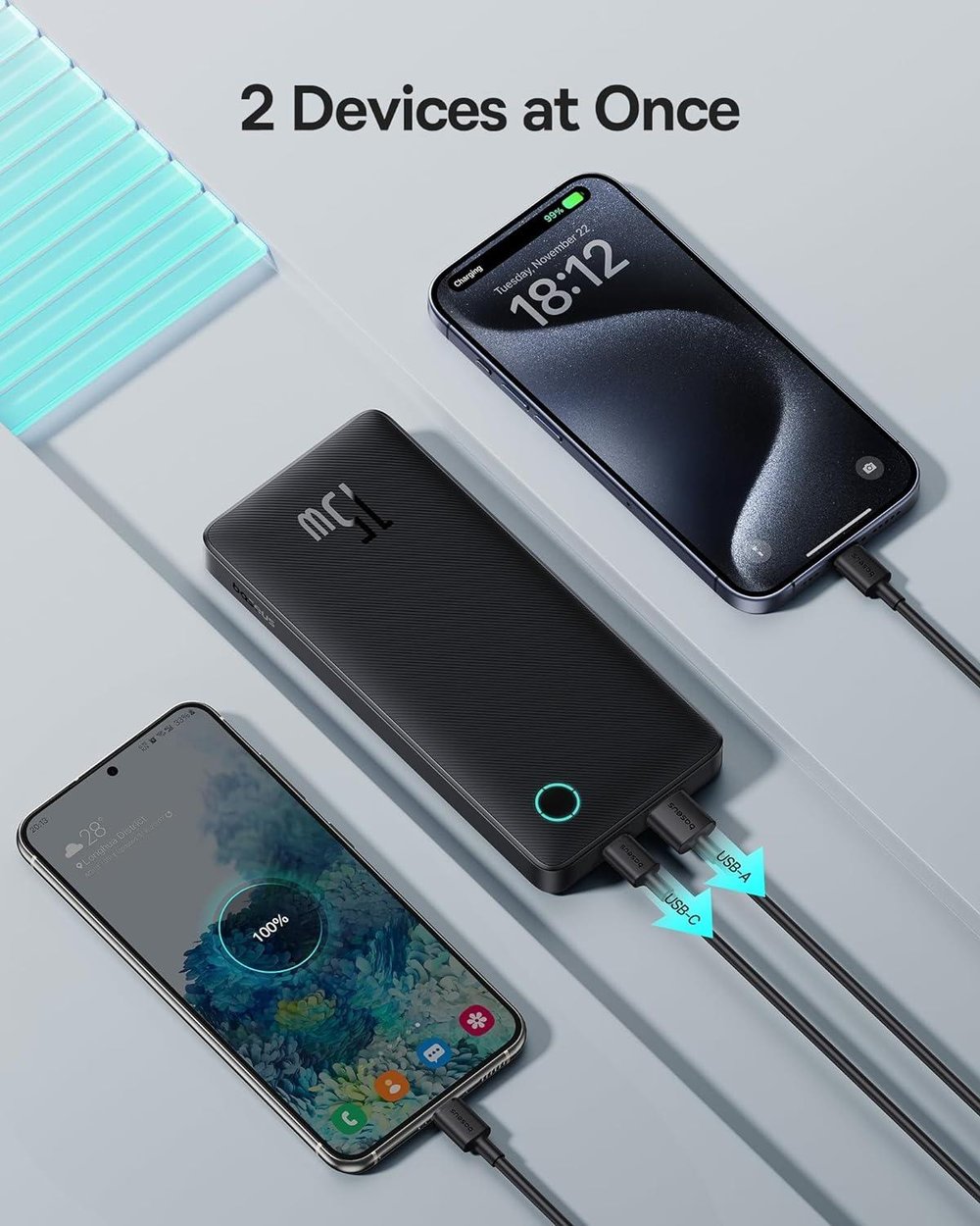 BASEUS Airpow Lite Power 10.000mAh 15W Taşınabilir Şarj Cihazı - Siyah