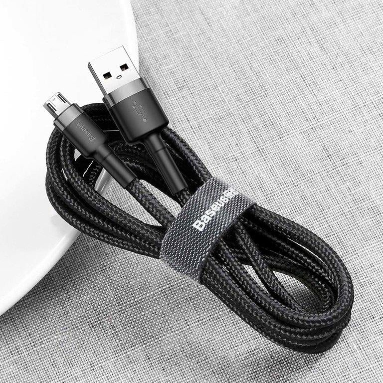 Baseus Cafule Micro USB 1M 2.4A Şarj Kablosu – Siyah
