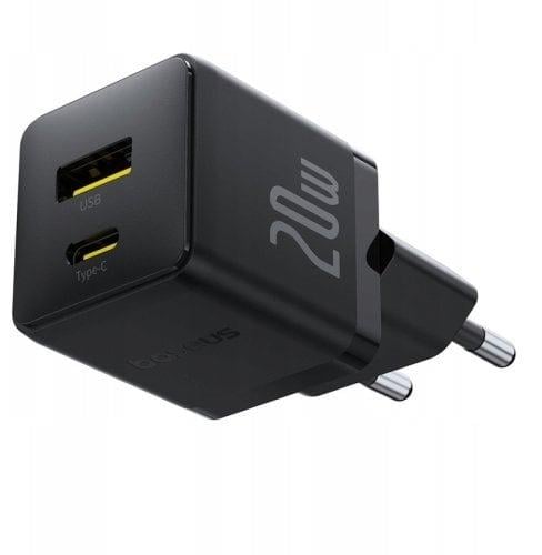 Baseus Palm 20W USB-C + USB-A Hızlı Şarj Adaptörü – Siyah