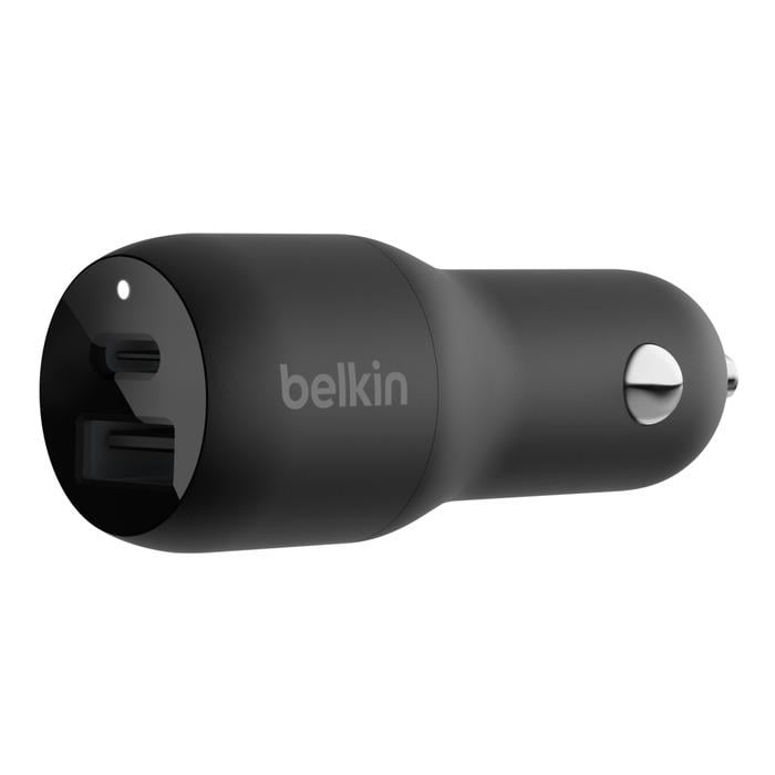 Belkin Araç Şarjı 2li USB-A/C 37W- Siyah