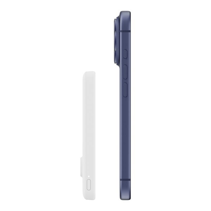 Belkin BPD011HQWH BoostCharge Slim 5.000mAh Qi2 15W Manyetik Kablosuz Powerbank - Beyaz