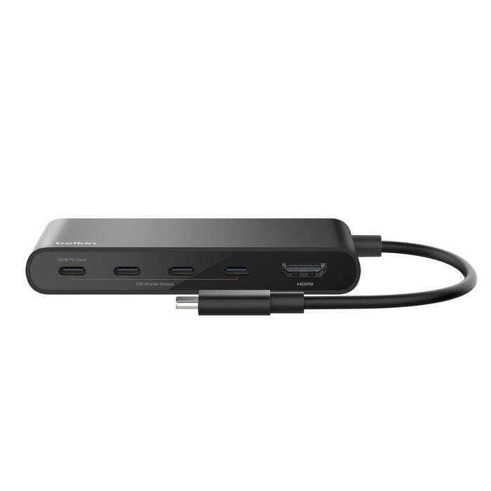 Belkin AVC021HQBK 5 Port USB-C Hub 4K HDMI Çoklayıcı Adaptör - Siyah
