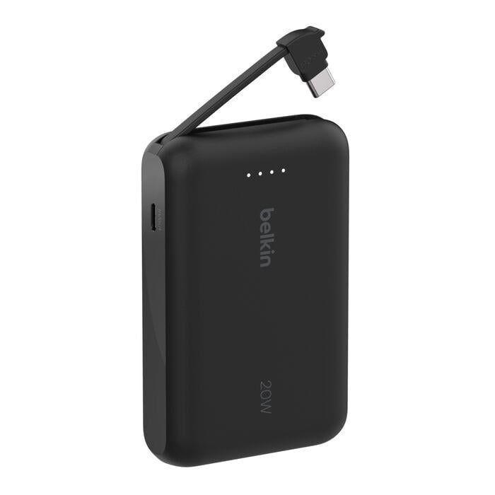 Belkin BPB021HQBK BoostCharge 10.000 mAh 20W Entegre USB-C Kablolu Powerbank – Siyah