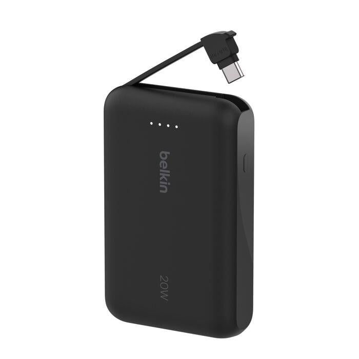 Belkin BPB021HQBK BoostCharge 10.000 mAh 20W Entegre USB-C Kablolu Powerbank – Siyah