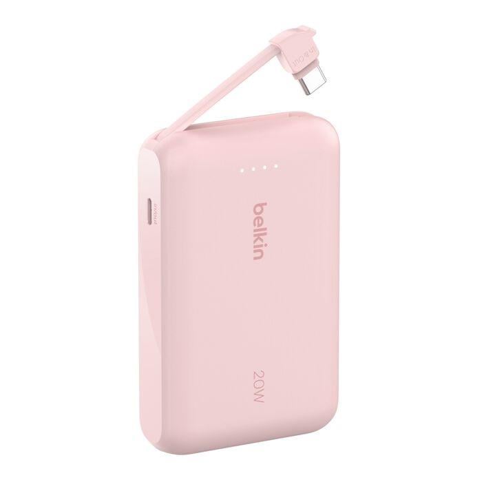 Belkin BPB021HQPK BoostCharge 10.000 mAh 20W Entegre USB-C Kablolu Powerbank – Pembe