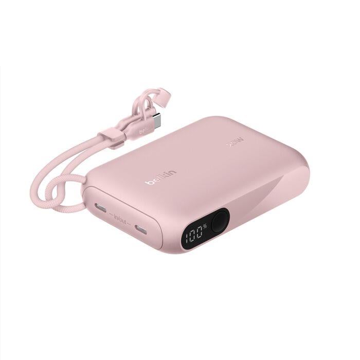 Belkin BPB027HQPK BoostCharge 10.000 mAh 20W USB-C Powerbank Dijital Göstergeli Taşınabilir Şarj Cihazı - Pembe