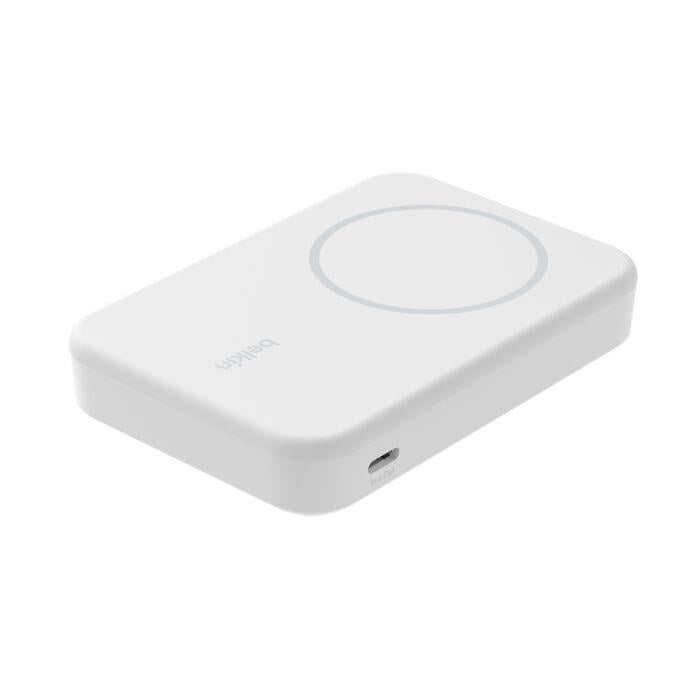 Belkin BPD007BTWT BoostCharge Qi2 15W 8K MagSafe Uyumlu Kablosuz Powerbank – Beyaz