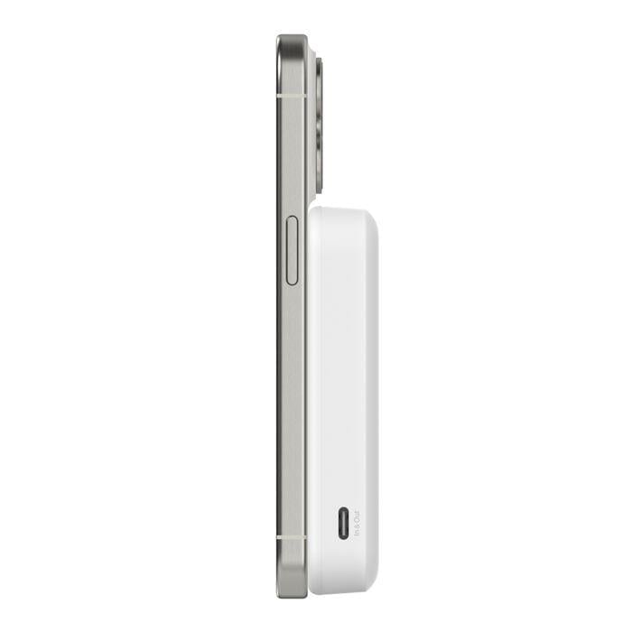 Belkin BPD007BTWT BoostCharge Qi2 15W 8K MagSafe Uyumlu Kablosuz Powerbank – Beyaz
