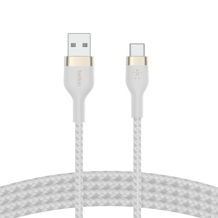 Belkin CAB010DS1MWH BOOST↑CHARGE Pro Flex USB-A to USB-C 1M Kablo - Beyaz