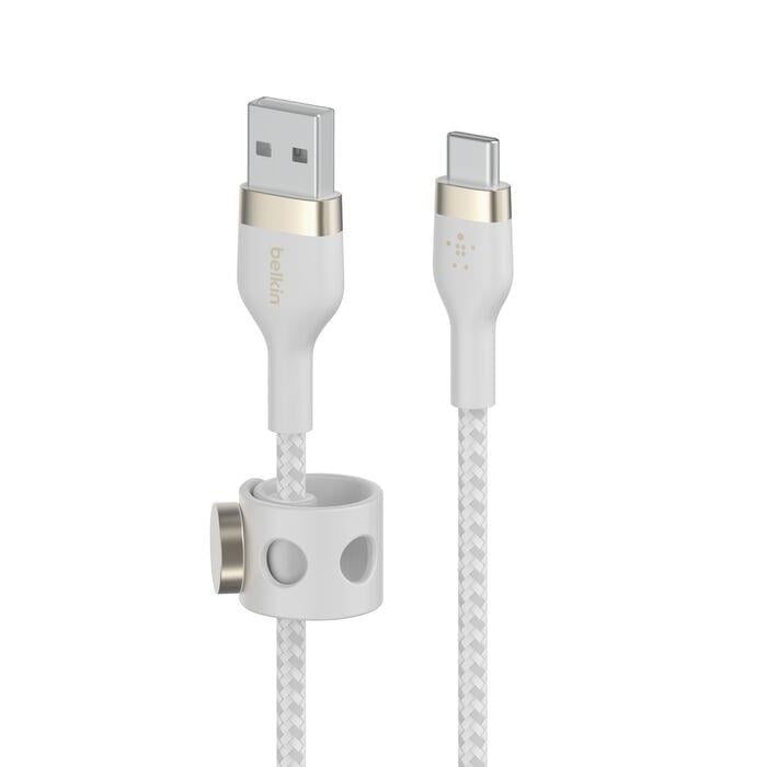 Belkin CAB010DS1MWH BOOST↑CHARGE Pro Flex USB-A to USB-C 1M Kablo - Beyaz