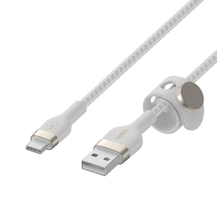 Belkin CAB010DS1MWH BOOST↑CHARGE Pro Flex USB-A to USB-C 1M Kablo - Beyaz