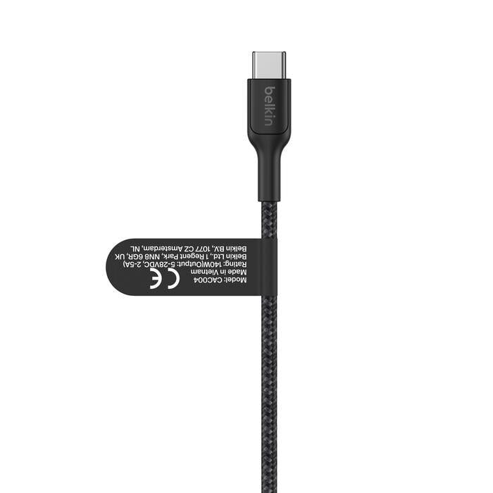 Belkin CAC004HQ1.5MBK Boostcharge Pro 140W Usb-C To Dual Usb-C Örgülü Kablo 1.5M - Siyah