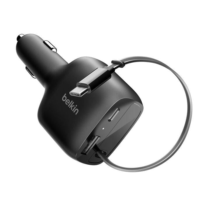 Belkin CCC001HQBK BoostCharge 75W Entegre Kablolu Araç Şarj Cihazı – Siyah