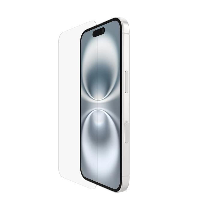Belkin OVA171HQ ScreenForce InvisiGlass iPhone 16/15/14 Pro Uyumlu (Kolay Hizalama Tepsili) Antimikrobiyal Ekran Koruyucu