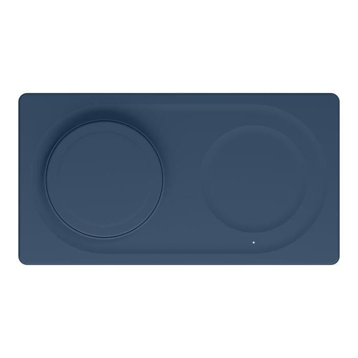 Belkin WIZ019VFBL-APL BoostCharge Pro 2‑in‑1 MagSafe 15W Kablosuz Şarj Standı - Mavi